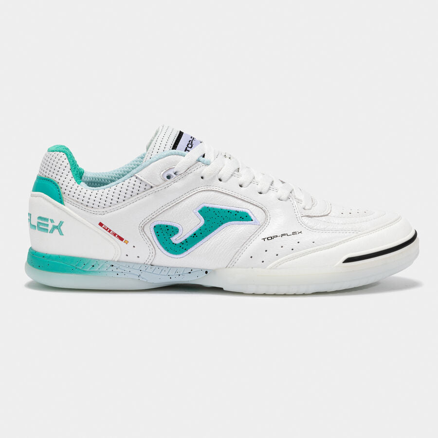 Zapatilla Fúbol Sala Top Flex blanco turquesa