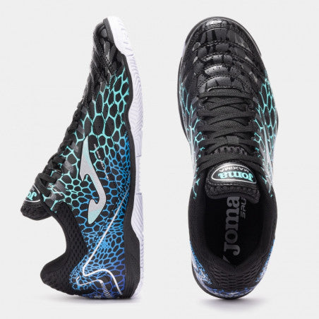 Zapatilla Fútbol Sala Maxima 2531 Negro Turquesa