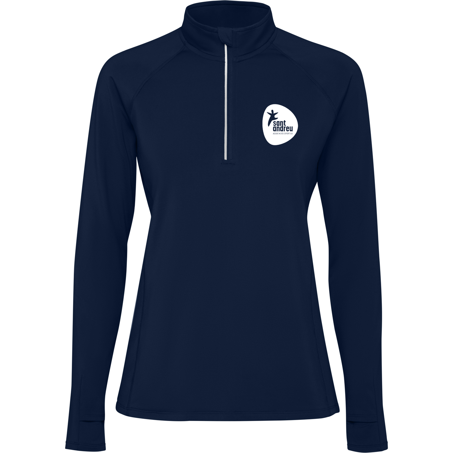 Sudadera Azul Marino mujer con cremallera AE Sant Andreu