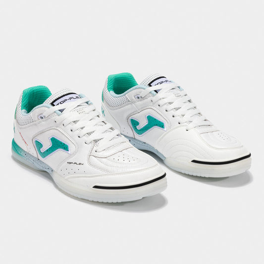 Zapatilla Fúbol Sala Top Flex blanco turquesa
