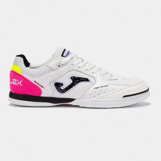 Zapatilla Fúbol Sala Top Flex blanco negro fucsia