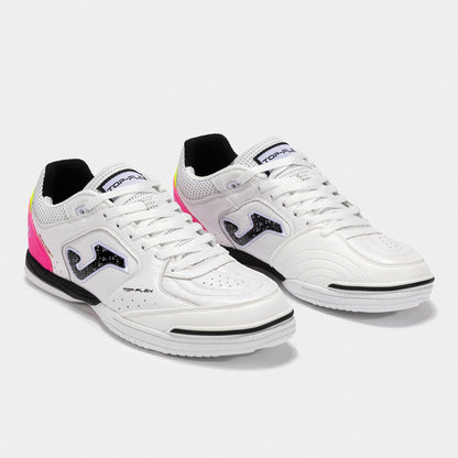 Zapatilla Fúbol Sala Top Flex blanco negro fucsia